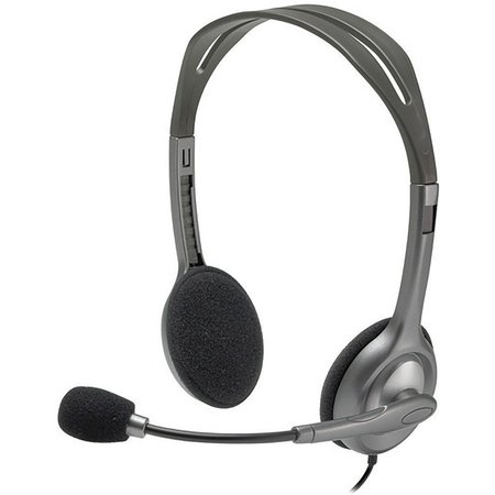LOGITECH Headset, Binaural, Over-the-Head, Black LOG981000612